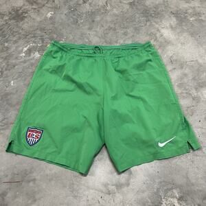 Nike Men Size Large Team USA 2015 Soccer Goalkeeper Shorts Green 578661-330
